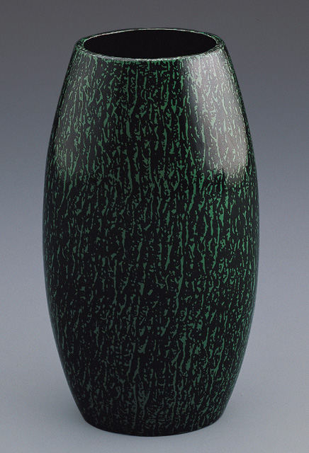 翠綠夾苧斜紋小花瓶